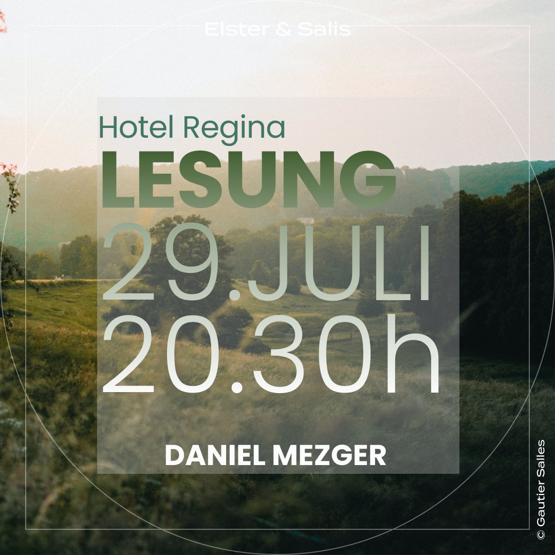 ElsterSalis's tweet photo. Lust auf einen literarischen Asuflug in die Berge am kommenden Wochenende? 🌲🏞
Der Glarner Autor Daniel Mezger liest im Hotel Regina in Mürren am 29. Juli ab 20:30 Uhr.

#lesung #swissliterature #elstersalis #lesen #buchempfehlung #landleben https://t.co/wGBQ53CaYw