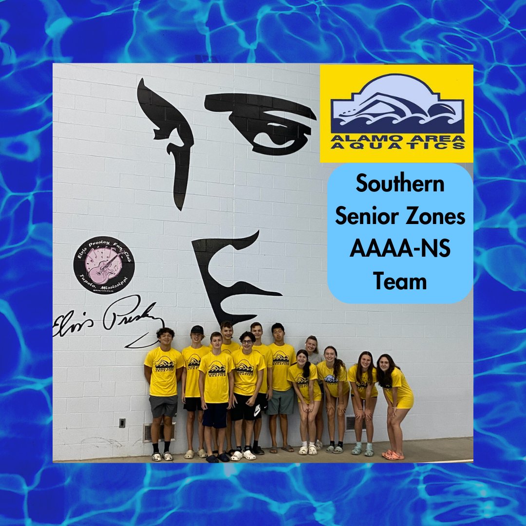 Cheering from Texas as this crew competes in Tupelo for Southern Senior Zones with our Alamo Area Aquatics Northside Coach Mike Witt &amp; Coach Jackie Dalley 📷