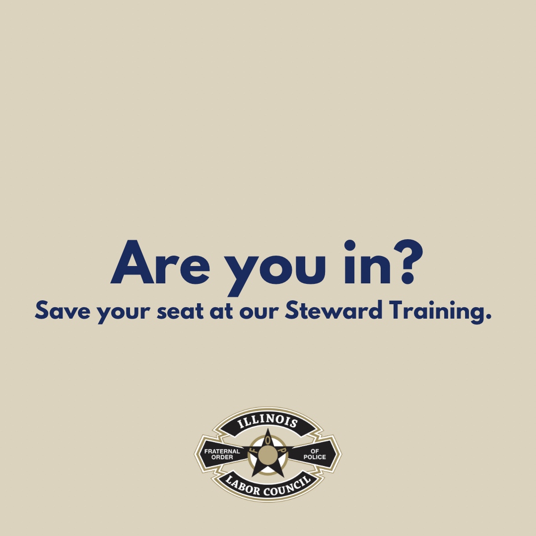 ILFOPLC's tweet photo. Are you 1 of 40? Each of our upcoming steward trainings have just 40 available seats. To claim yours, contact Andrea Sladek at 217-698-9433 or  training@fop.org. https://t.co/Ts48oDHr7P