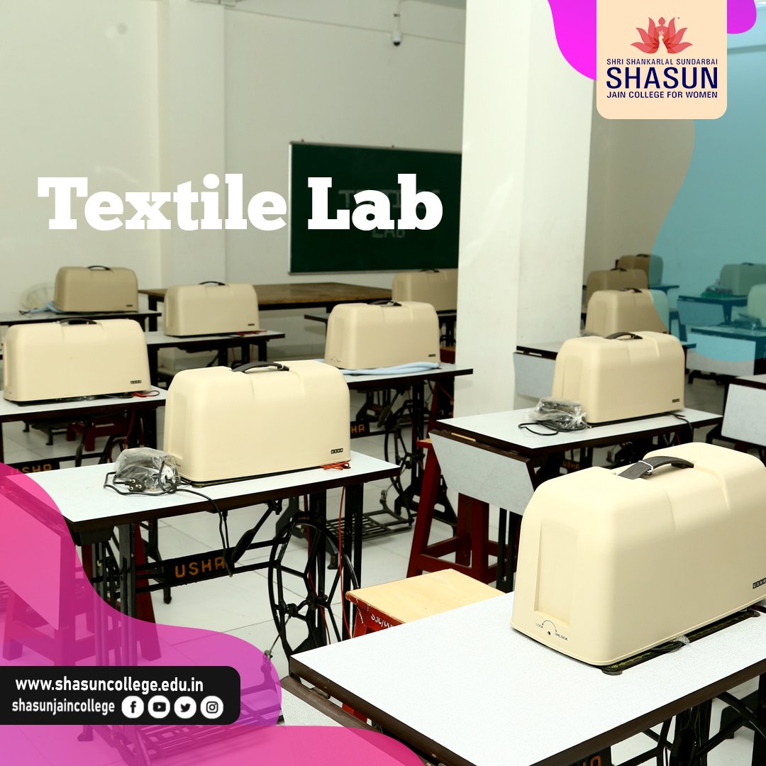 ShasunW's tweet image. The Textile Testing Lab equipped with the latest equipment to provide practical knowledge to students in Testing Fabrics and Yarn.

#textilelab #textile #textiledesign #shasunjaincollege #lifeatshasun