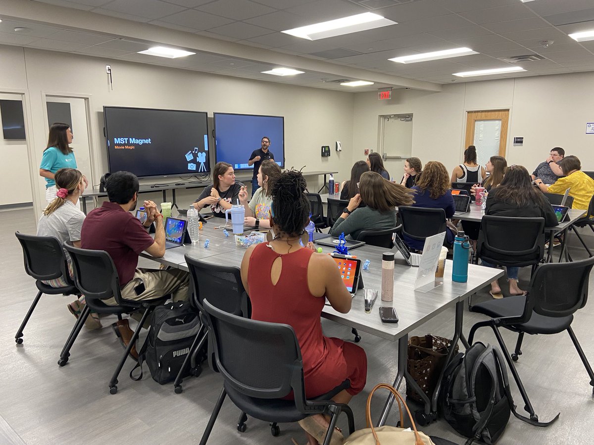 lauren_bolack's tweet photo. @MSTMAGNET is ready for some great learning with @AlexRosansky . We are excited to see how we can maximize the use of our Apple resources. #MSTShinesBright #appledistinguishedschools @its_morgancave @tayloryourteach https://t.co/WuHAURfny5