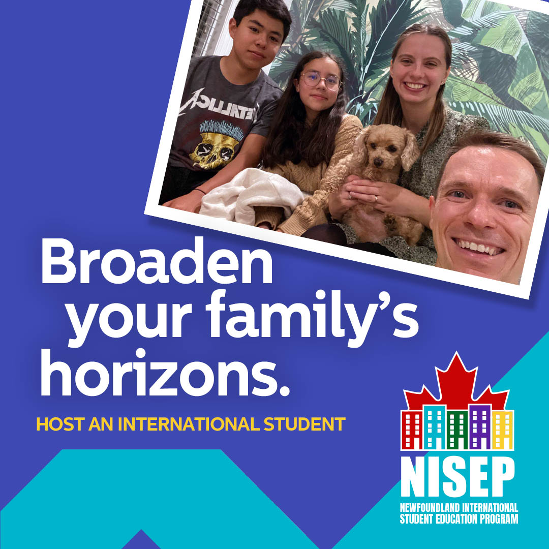When families welcome an international student, they meet new perspectives from afar - and get to share our Newfoundland way of life with a newcomer. Help a student and broaden your family's horizons by becoming a NISEP host family. ecs.page.link/cYric