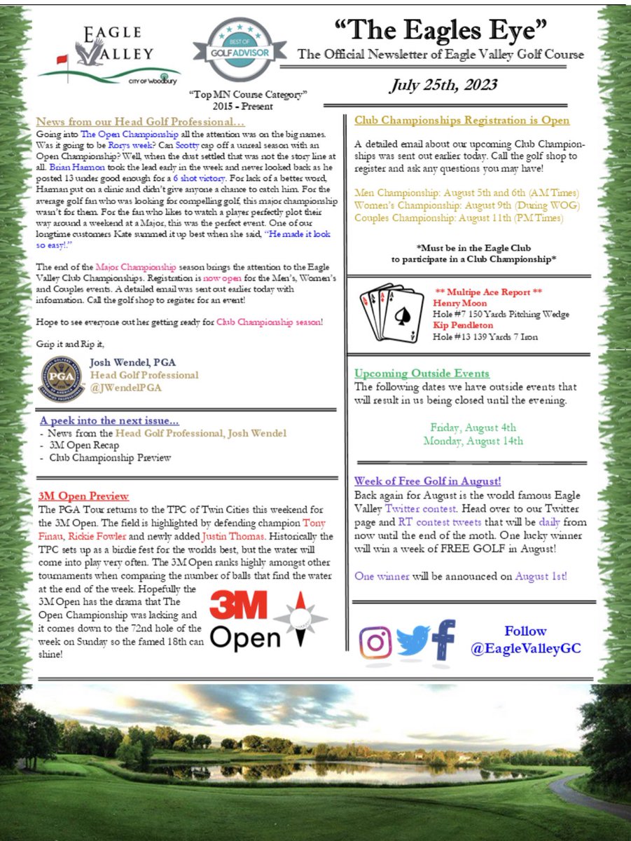 Eagle Valley GC 🦅 tweet media