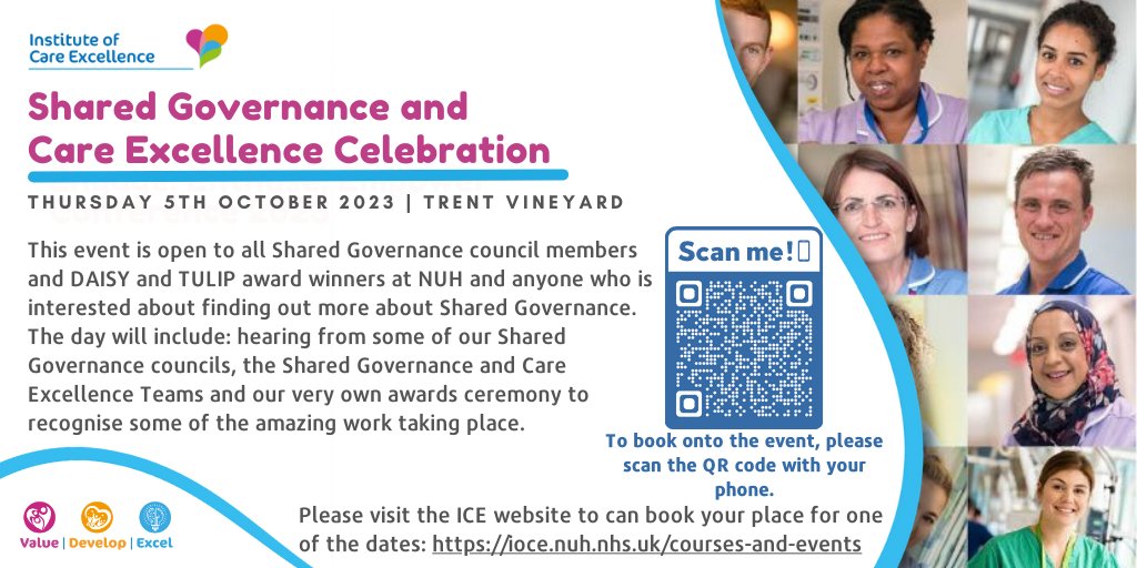 Are you a @TeamNUH Shared Governance council member? A DAISY and TULIP award winner at @nottmhospitals? Or interested in Shared Governance? Then join us at the Shared Governance and Care Excellence Conference on Thursday 5th October! Book your place here:bit.ly/3Z19uMQ