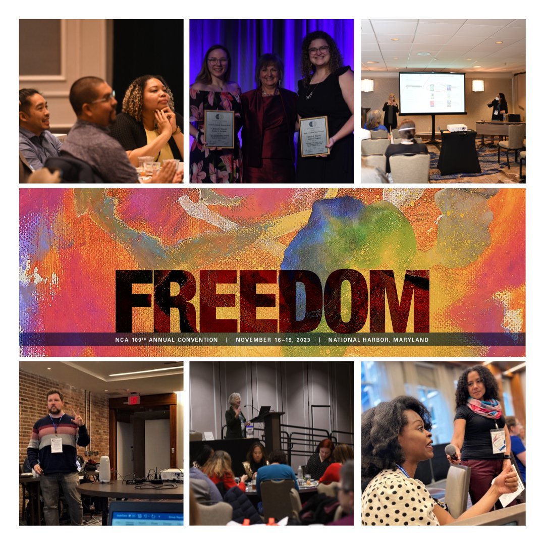NatComm's tweet photo. Registration for the NCA 109th Annual Convention is open! Register and learn more at https://t.co/4lniuz5vT1. #NCA2023 #convention #communication #academia #freedom https://t.co/r3tehCuqQP