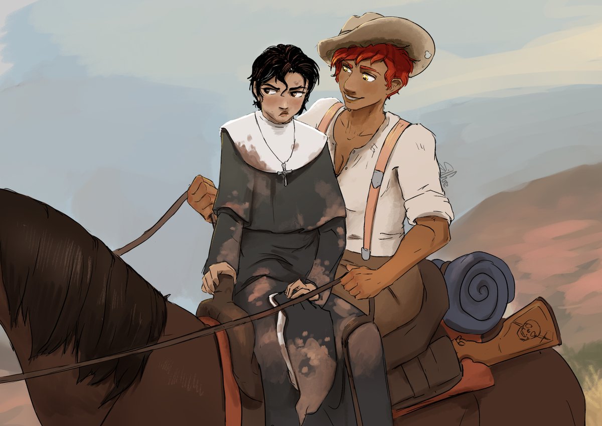 #GriddleharkWeek #4: Time Period
It must be a trial sent by God. First, she gets lost on her way out west to a mission, falls in the mud and brush and who else rescues her but her childhood nemesis turned cowgirl/outlaw(?), putting sinful thoughts in her head.