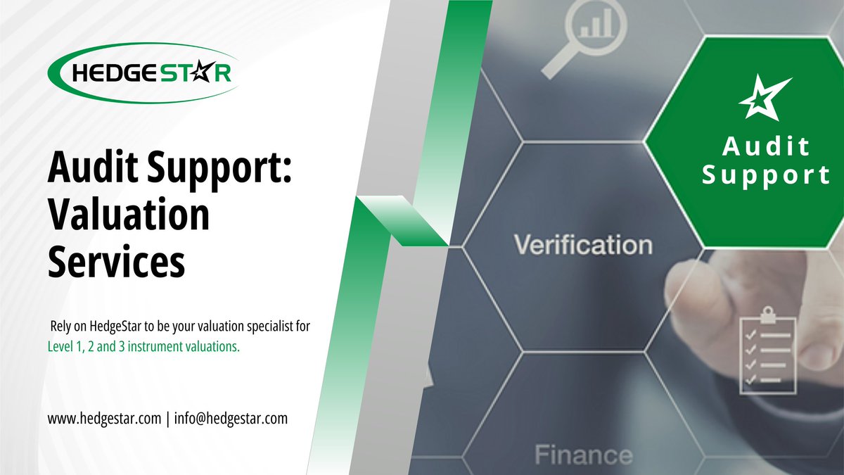 HedgeStar's tweet image. #AuditSupport – #ValuationServices: Rely on HedgeStar to be your valuation specialist for Level 1, 2 and 3 instrument valuations.

Learn more today: hedgestar.com/single-post/au…