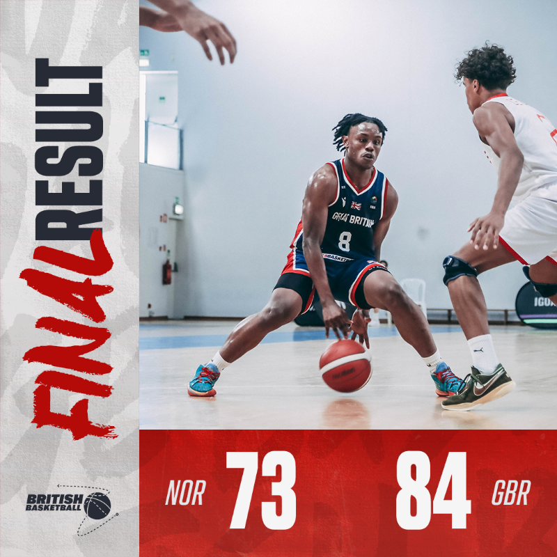 gbbasketball's tweet photo. 🤩 PERFECT IN THE GROUP!

🇬🇧 Our U18 Men's side go undefeated in the group phase of the European Championship after beating Norway!

#BritishBasketball