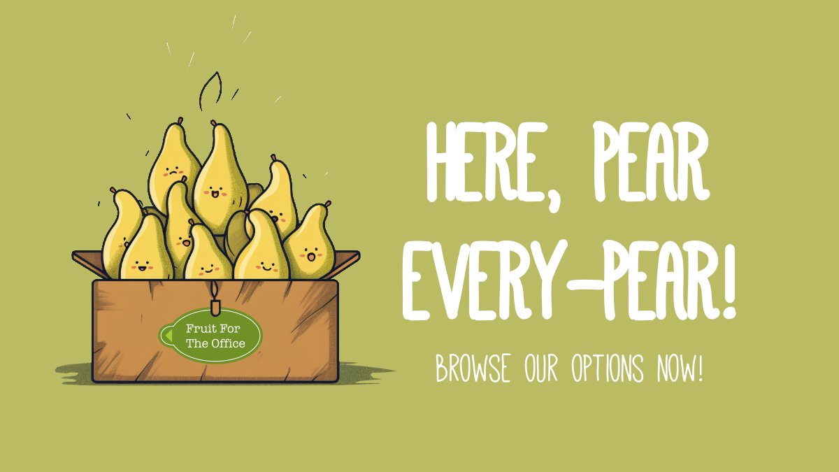 We've got a wide selection of pears available - variety and quantity! You can have a look on this page! fruitfortheoffice.co.uk/catalogsearch/…

#Pears #fruits #officefruit #fruitforlondon #fruitful