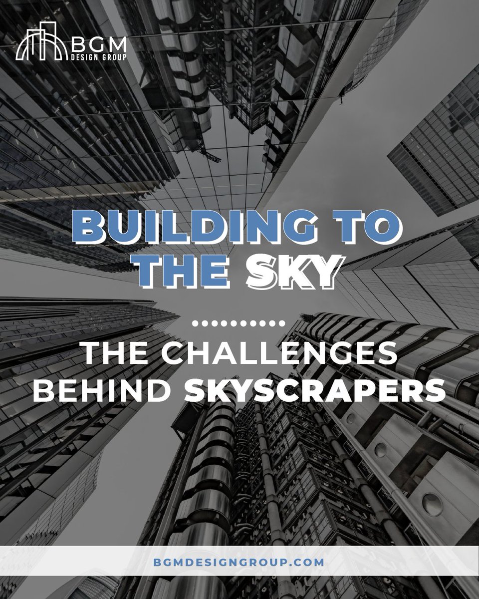 BGMdesigngroup's tweet image. Building skyscrapers is no easy feat! Engineers and architects face many challenges, from extreme temperatures to complex utility systems and safety concerns. Logistics and space constraints also pose significant obstacles. #construction #architecture #skyscraper #engineering
