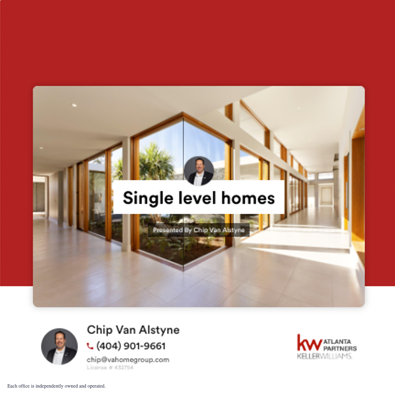 Check out these single-story homes in 30041, 30005, 30518, 30024, 30040 for this week.  lstrep.co/f-kJZWebD

#vahomegroup #realtor #realestate #househunting #homesforsale #dreamhome #alwayslookingathomes #listpacks #listreports #houseexpert #singlelevelhomes