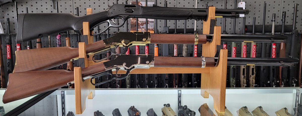 The store currently has a selection of beautiful @HenryRifles lever guns. Do you have a preferred caliber for a lever gun?

#gunsdaily #Gunpictures #weaponsdaily #pewpew #gun #2a #tactical #guns #EDC #henryUSA #leverAction #levergun