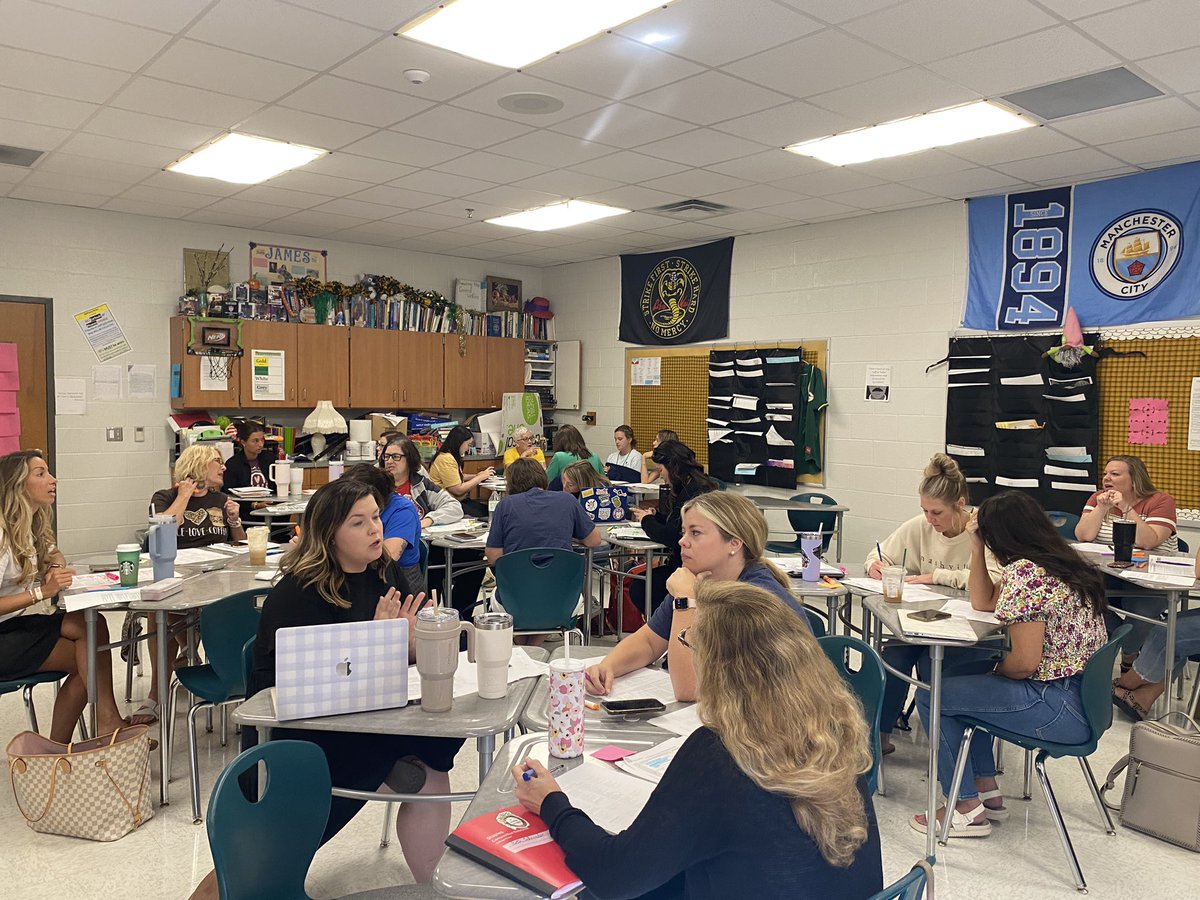 3rd-5th grade teachers collaborating on writing alignment with our district curriculum Wit and Wisdom and the state’s expectation! #ROCvision #Drive2023