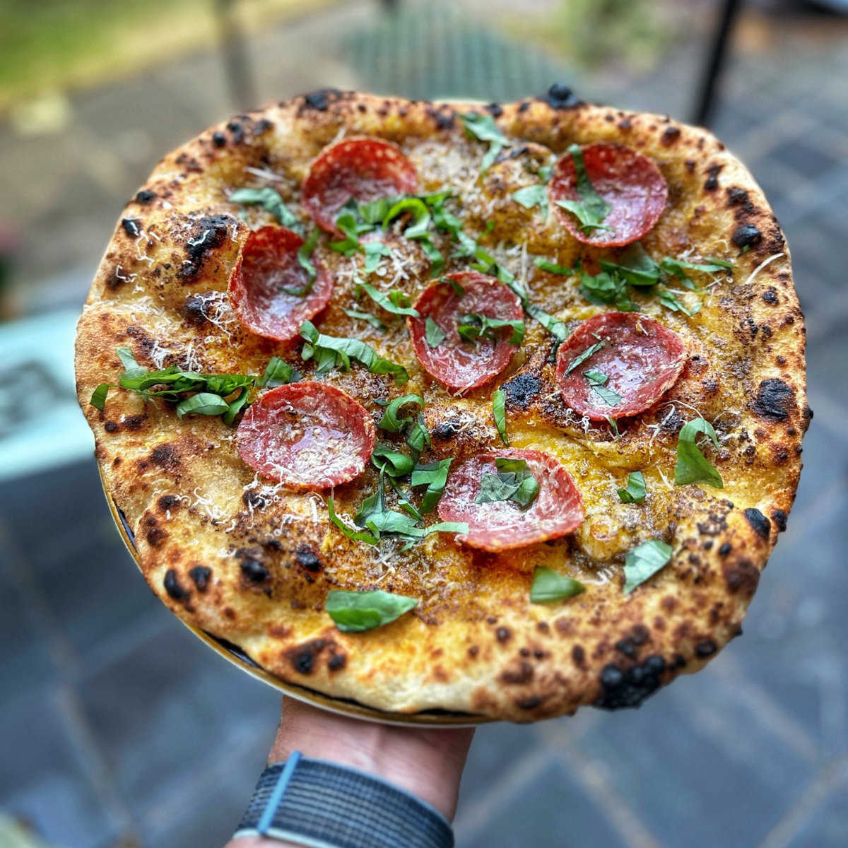 SharphamPark's tweet photo. How wonderful does this look! A gorgeous pizza from @dough_and_behold using our flour 🍕 

Check out the recipe for this dough on Dough &amp; Behold's Instagram here: https://t.co/Q8ehYH5ZBG https://t.co/YpOa7JzEs4