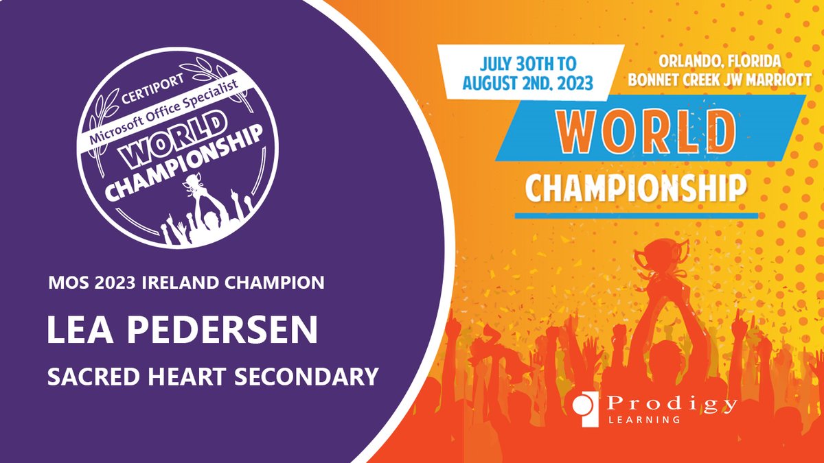 Meet our <a href="/MS_eduIRL/">Microsoft Education Ireland</a> Office Specialist UK &amp; Ireland PowerPoint Student finalist LEA PEDERSEN who will be heading to the MOS World Championship final in Orlando, Florida! 

Learn more about the MOS UK &amp; Ireland Championship here: certmatters.com/mos-championsh…