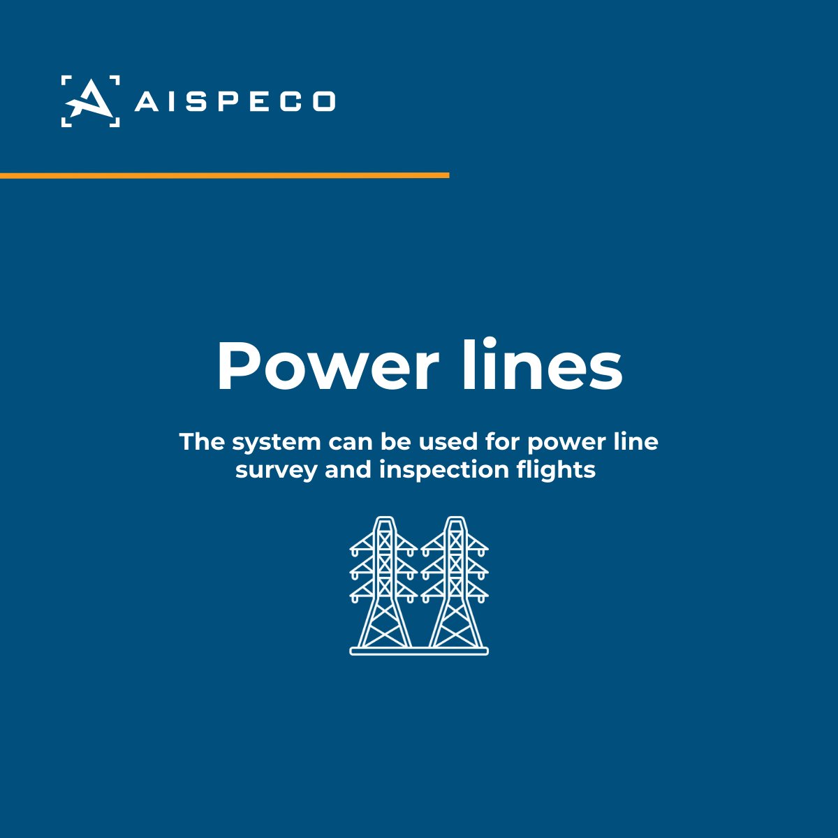 Let's take a look why #AISPECO systems excel for #powerline application: 
•Easy mounting of multiple LiDAR and cameras at various angles  
•4 band options  
•High-zoom obliques can be mounted at various angles
•AISPECO FMS is optimized for corridor mapping and oblique flights