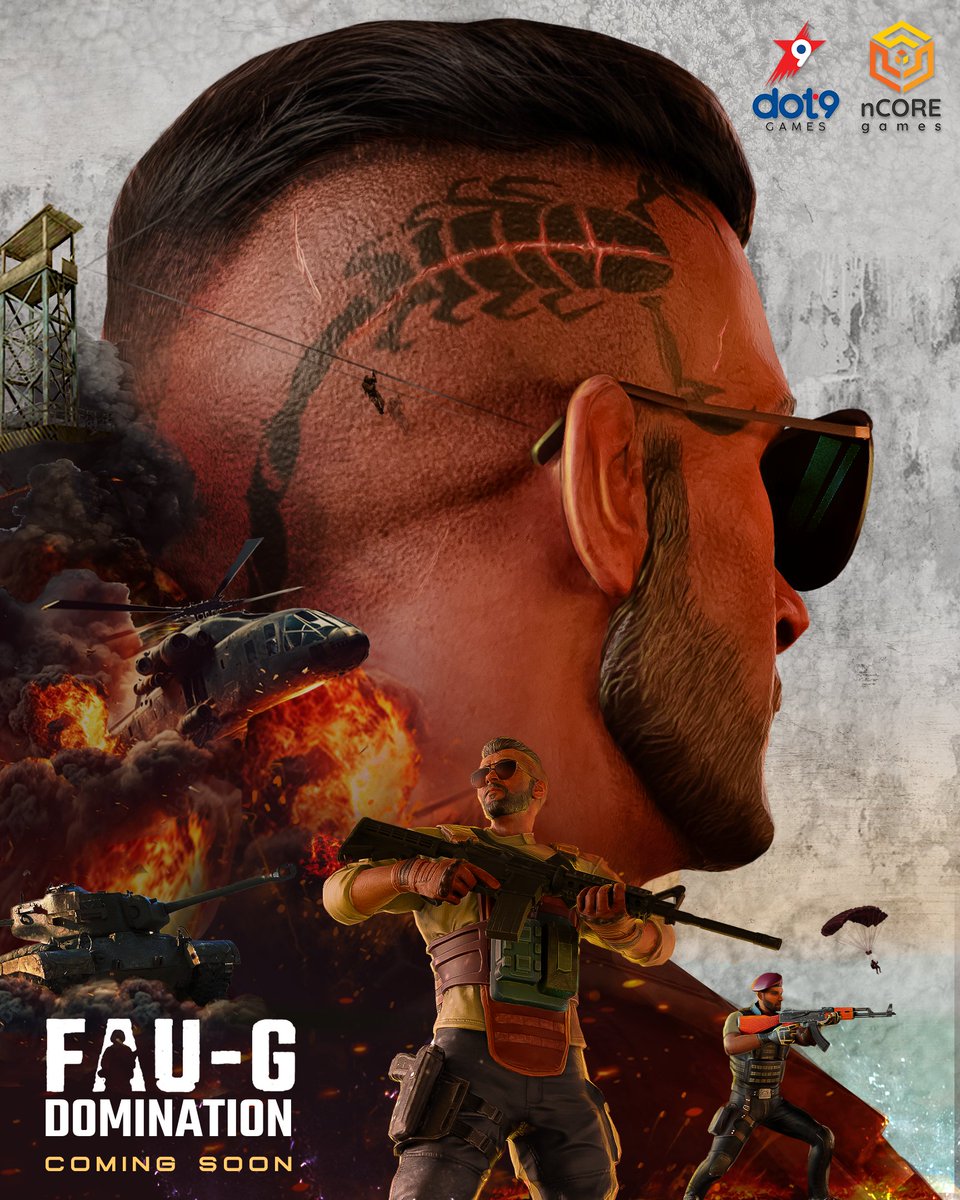 OneilyGadget's tweet photo. dot9 games and nCORE games "FAU-G Domination" is launching soon.
#nCOREgames #FAUG #FAUGDomination https://t.co/p41SeG91hA