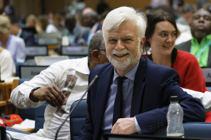 IISD_ENB's tweet photo. The IPCC has elected Jim Skea, UK, to serve as its Chair for the seventh assessment cycle. Skea is a veteran IPCC expert and served as Working Group III Chair during the sixth assessment cycle. #IPCC59 #climatechange https://t.co/ORa06T5WEV