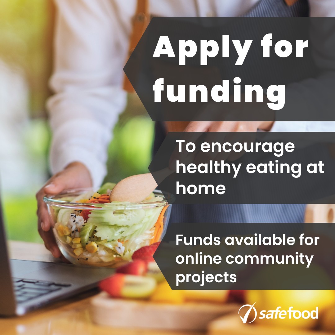 HealthyGalway's tweet photo. @safefood.net is inviting organisations to apply for funding to deliver an online project that meets the criteria of the CFI at Home Programme. 

Interested organisations can apply for funding up to a maximum of €2,000

Visit the CFI website for criteria and how to apply https://t.co/dJRzlGRZlw