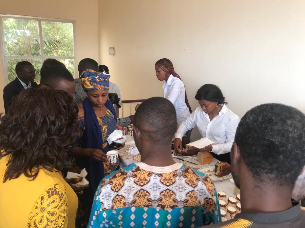 SchistoDay's tweet photo. Sponsors presentation,   Interviews, and Coffee Break. On On  On🦾 kick-off the Schistosomiasis Day in Yaoundé. @ibhi_lab @WCIPGLASGOW #Inqaba #OngolaScienceCommunity @MireilleKameni https://t.co/SiIYEy29XS