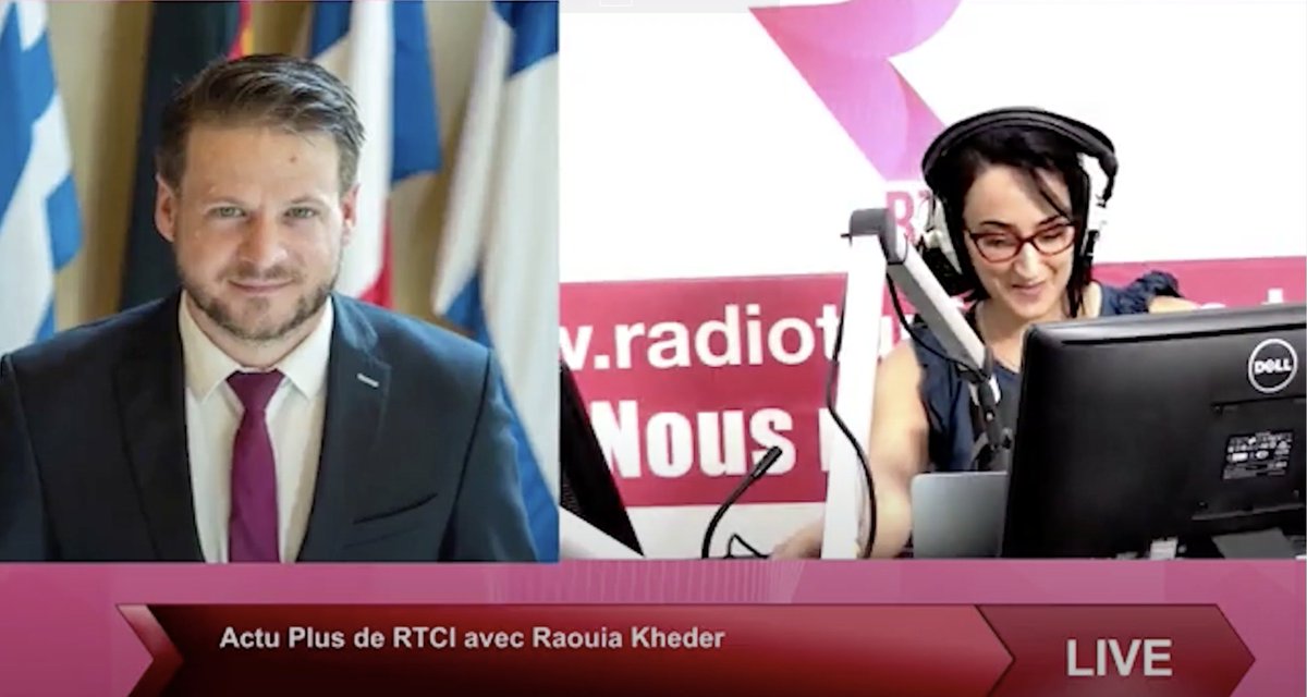 UfMSecretariat's tweet image. 🎙️ ActuPlus de @RTCI_radio avec Raouia Kheder reçoit @HClec, Directeur du Cabinet du Secrétaire Général de l&apos;#UpM pour parler du 15ème anniversaire de l&apos;Union pour la Méditerranée
📺 youtu.be/KL-3SGE5WPI