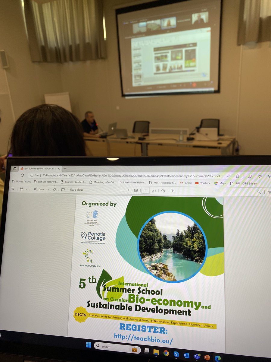 MAndrielou's tweet photo. At Perrotis College in Thessaloniki, getting ready to present my take on communicating circular #bioeconomy @CleanStoriesEU #communication https://t.co/BgcBKsbiJt