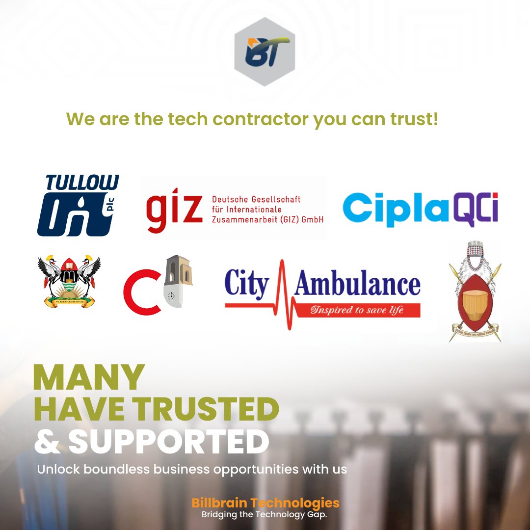 BillbrainTech's tweet image. Don’t just take us for our word! We&apos;ve partnered, collaborated &amp;amp; worked for some notable brands, and here are a few.

Trust us to fix the NEXT technology gap in your business!

#BillbrainTechnologies
#Clients
#Techfi