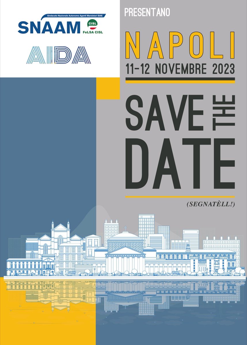 🚀 @associazioneaida e <a href="/SNAAMFelsaCisl/">SNAAM</a> #SaveTheDate #Napoli #dirittodautore #SIAE #AI #Copyright <a href="/MiC_Italia/">Ministero della Cultura</a> <a href="/MinLavoro/">Ministero Lavoro</a> <a href="/FelsaCisl/">FeLSA Cisl Nazionale</a> <a href="/CislNazionale/">CISL Nazionale</a>