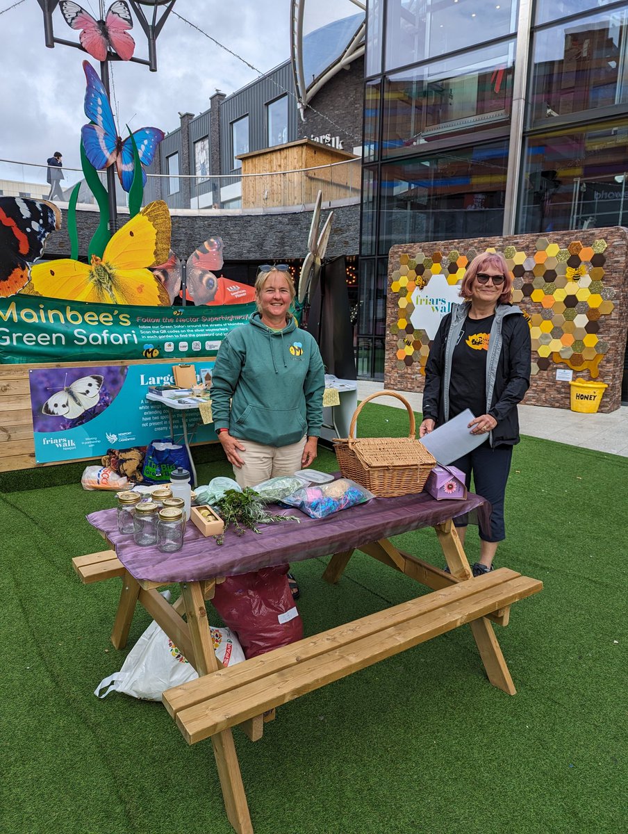 JenkinsBoobyer's tweet photo. Come and join us today celebrating #WalesNatureWeek at Friar's Walk, Newport. We've got a pollinator friendly plant sale, lavender bag making, a riverfront pollinator walk with spotter sheet and more! Treasure our Pollinators #naturestreasures @WalesNatureWeek https://t.co/mnFK1oeWOo