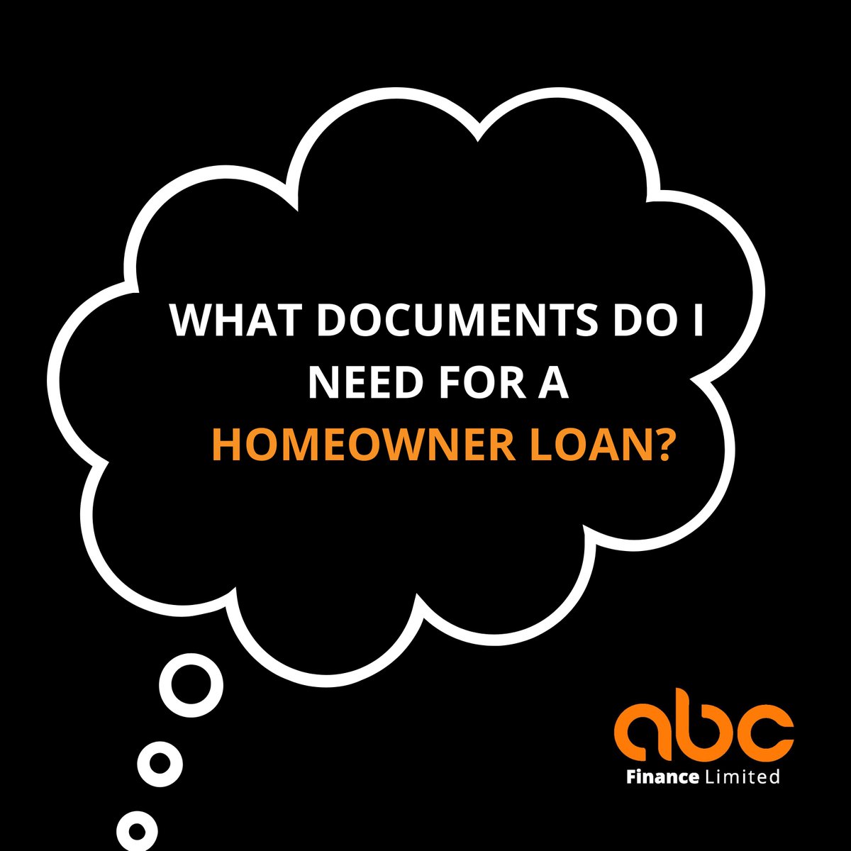 ANSWER: All lenders will have different requirements but as a general rule expect to be asked for the following: 

📄 Photo ID

📄 Proof of address

📄 Proof of employment &amp; income

📄 Proof of home ownership

📄 Three months of bank statements

More info👉abcfinance.co.uk/homeowner-loans