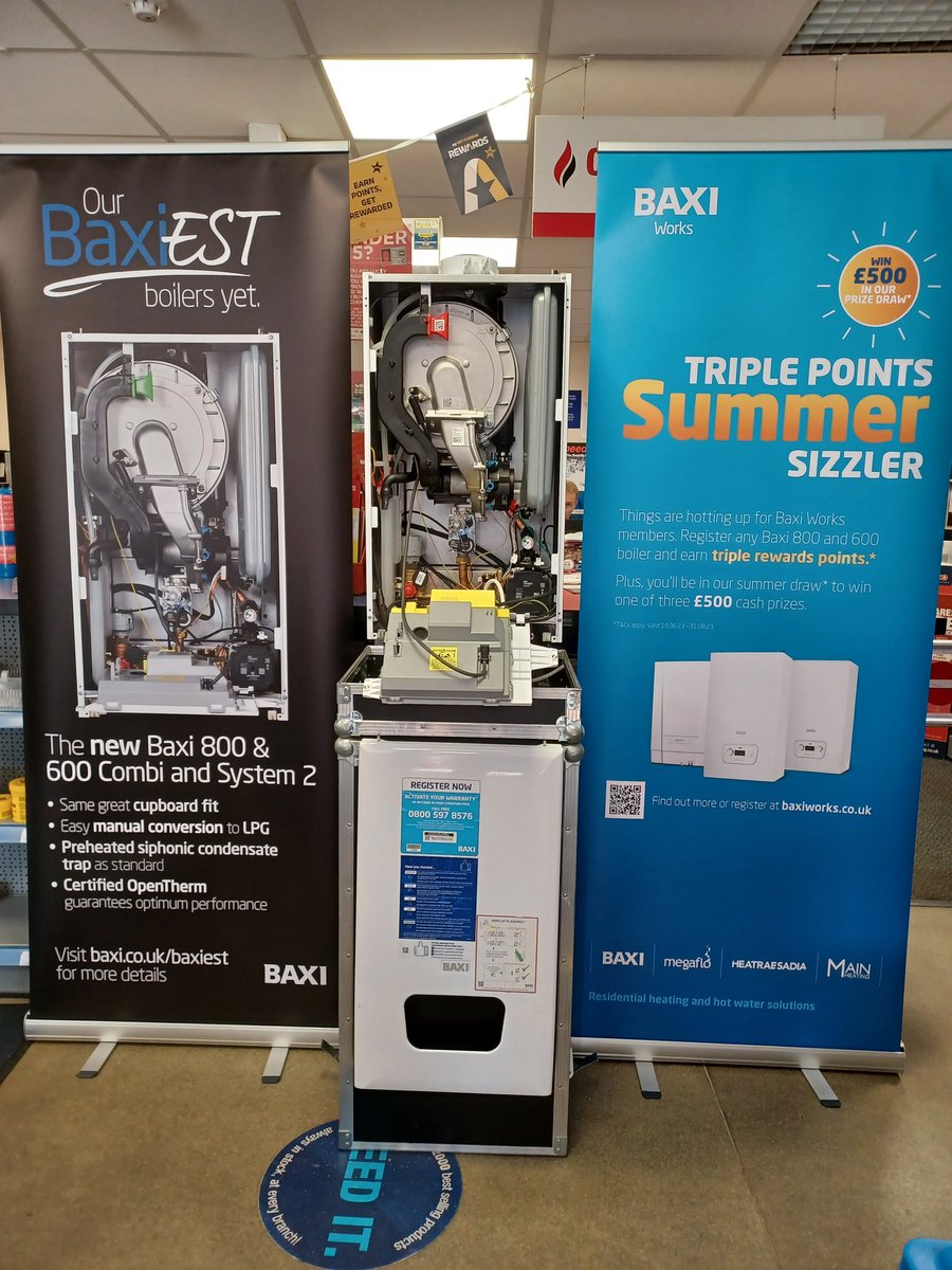 BaxiScott's tweet photo. TRIPLE points on our #SummerSizzler -that's right 🌞 Join @baxiboilers and @heatraesadia this morning @CityPlumbingUK Doncaster for the latest on the UK's Best Value Domestic Combi Boiler, and 3 TIMES your regular Baxi Works points! 🤗 https://t.co/MLMYonYaI5