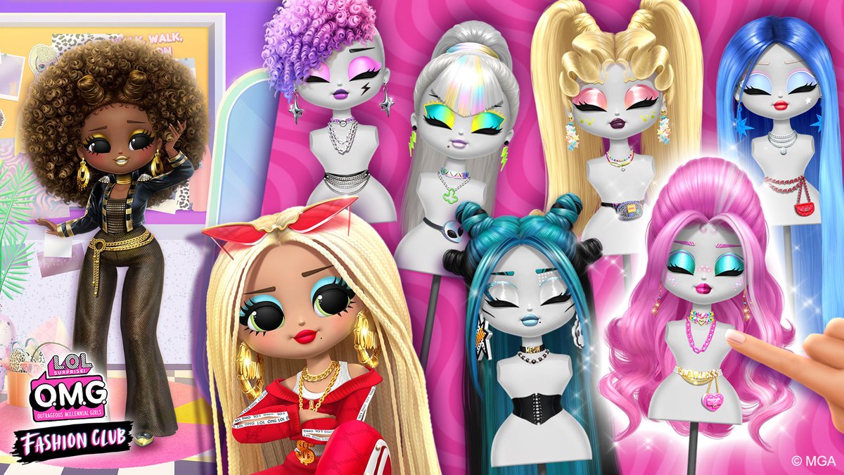 TutoTOONS's tweet image. Silver, blond, or pink? Which hair color suits YOU today? 👑 With endless customization options and stunning graphics, L.O.L. Surprise! O.M.G.™ Fashion Club game is sure to keep you entertained! Express yourself! Head over to the app store and download! 🌟 #lolsurprise