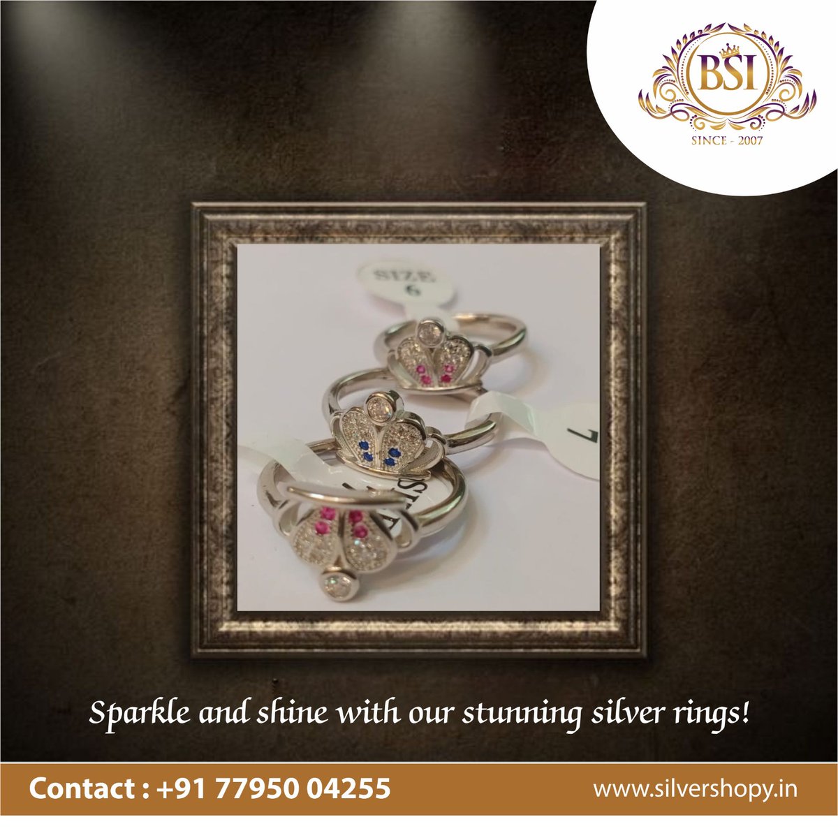 Heerajewelers's tweet image. ✨✨ Sparkle and shine with "Silver Shopy's" exquisite silver rings!  Embrace the brilliance of silver and adorn your fingers with beauty! 😍

Call us at +91 77950 04255 or visit our website at silvershopy.in

#SterlingSilverJewelry #ShopSilver #perfectring #silverlover