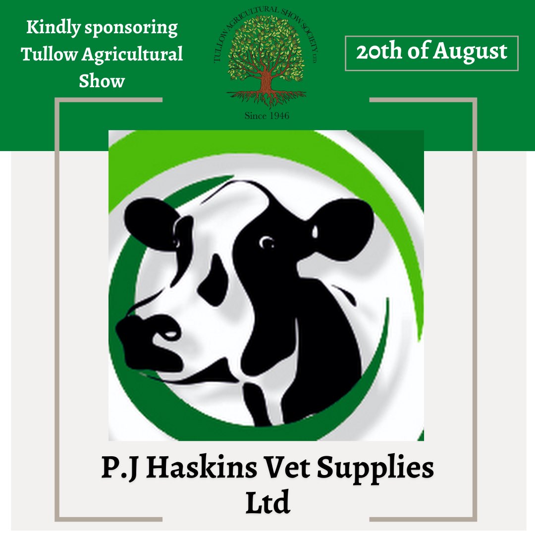 Tullowagrishow's tweet photo. Introducing some more of our wonderful sponsors! We thank them for their generosity and continued support of Tullow Agricultural Show ⭐️

The Show would not be where it is today without their incredible support!

#supportoursponsors https://t.co/NMxgecJdJU