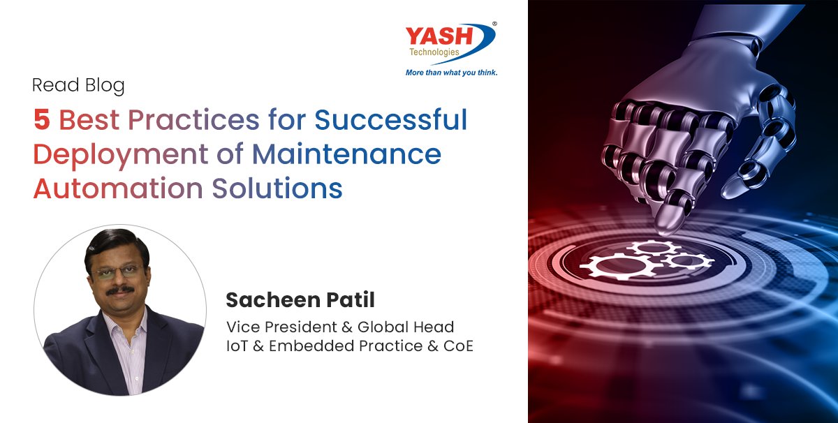YASH_Tech's tweet photo. Advanced CMMS are helping businesses to maximize the benefits of maintenance automation and ensure the reliable operation of their critical equipment.
Read our blog https://t.co/V91gFoIfrz to unlock the true potential of maintenance automation:
#MaintenanceAutomation https://t.co/bJvy1cYIhq