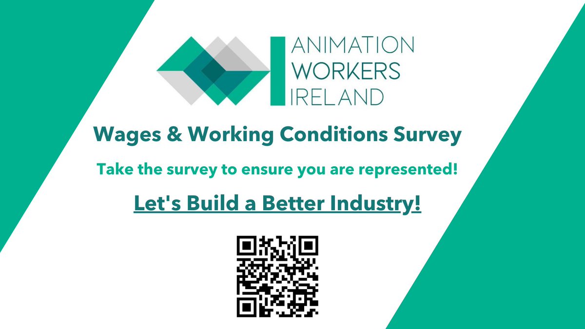 IrishAniWorkers's tweet photo. Working in animation in Ireland? Take the survey and help make your voice stronger 💪 

https://t.co/DYn1B0fupv

Help us to put together a workers' perspective on the state of the industry in Ireland after the pandemic boom 🔎 https://t.co/V0dSUGaEsV