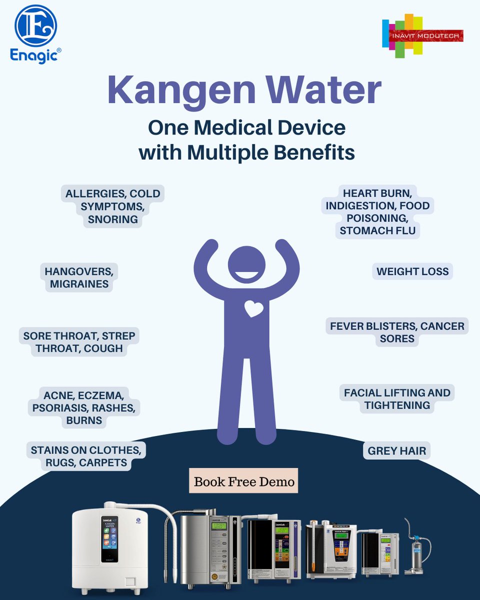KangenWaterMum's tweet image. Kangen Water One Medical Device with Multiple Benefits 
Kangen Water Ionizer, Mumbai 

#inavitmodutech #enagicindia #enagicwater #kangenwater #AlkalineWater #waterionizer #TrueHealth #Enagic #kangenwaterpurifier #antioxidant #Mumbai #Maharashtra