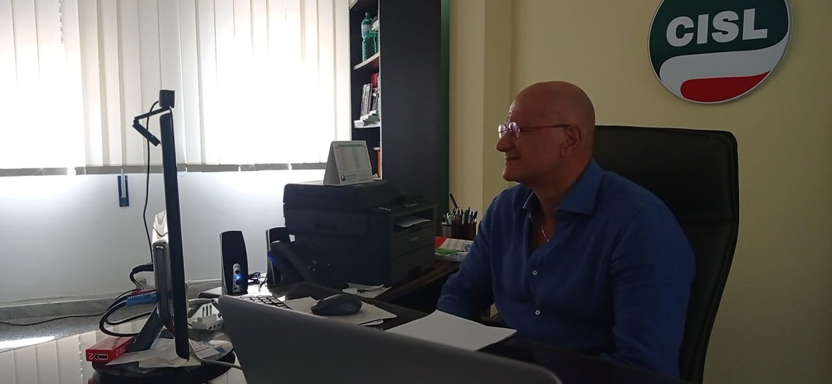 CislTaBr's tweet photo. #26luglio2023 Adesso - #SedeUST @gianfr_solazzo Segretario Generale @cisltabr partecipa on line al Comitato di Coordinamento ex Art. 24/bis DL Aiuti - Processo di #decarbonizzazione #Brindisi @CislNazionale @CislPuglia https://t.co/NHzqpq1Cmg