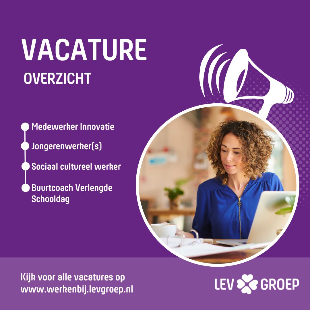 📣 Droom jij stiekem al langer van een nieuwe baan? Wegens uitbreiding in diverse regio's zijn wij op zoek naar nieuw talent! Kijk voor het volledige overzicht op werkenbij.levgroep.nl