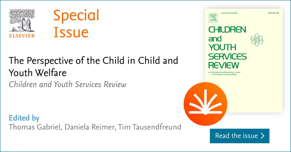 Read this new special issue published in Children and Youth Services Review: The Perspective of the Child in Child and Youth Welfare. Edited by Thomas Gabriel, Daniela Reimer, Tim Tausendfreund spkl.io/60124cBGu <a href="/reimer_daniela/">Daniela Reimer</a> @EuSARF2023