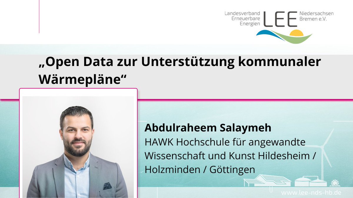 Bitte vormerken: Am 06.09.2023 bieten wir unser Online-Webinar für Kommunen "Die kommunale Wärmeplanung – Pflichten, Optionen und Tools" an. 

Die Teilnahme an der Veranstaltung ist kostenfrei.
Anmeldung: lnkd.in/emMbErp7
