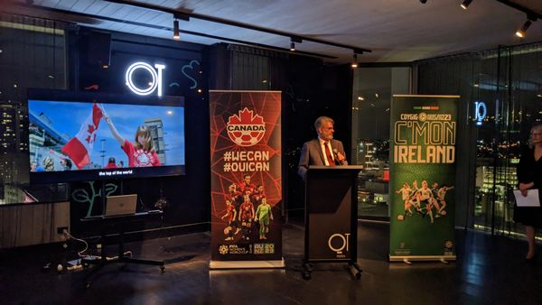 canadadownunder's tweet photo. Last evening,🇨🇦 and 🇮🇪 held a reception in Perth to celebrate women in sport, inviting local business colleagues, friends and family from the community. It was an opportunity bring people together and to inspire the next generation of young females athletes to go for their goals. https://t.co/dwtLT9qRhk