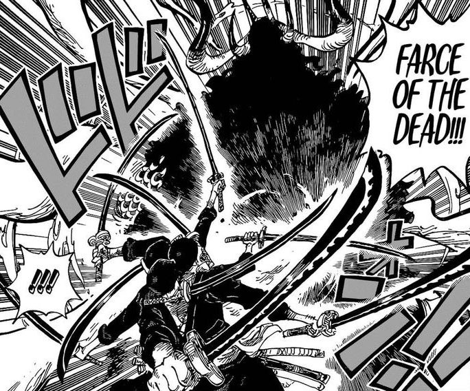 Kawamatsu95's tweet photo. Quand Zoro a sorti Ashura sur Onigashima mais quel divertissement 

Ça faisait depuis 2008 qu’il ne l’avait pas sorti 
#ONEPIECE https://t.co/rEdQRVfMQr