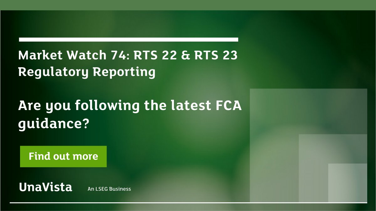 The #FCA’s Market Watch 74 newsletter bit.ly/3Ya8JT1 highlights issues in meeting reporting requirements under #MiFIDII. To check if you’re following the latest guidance and how #LSEG can help you meet your obligations, visit: bit.ly/3YatCgN
