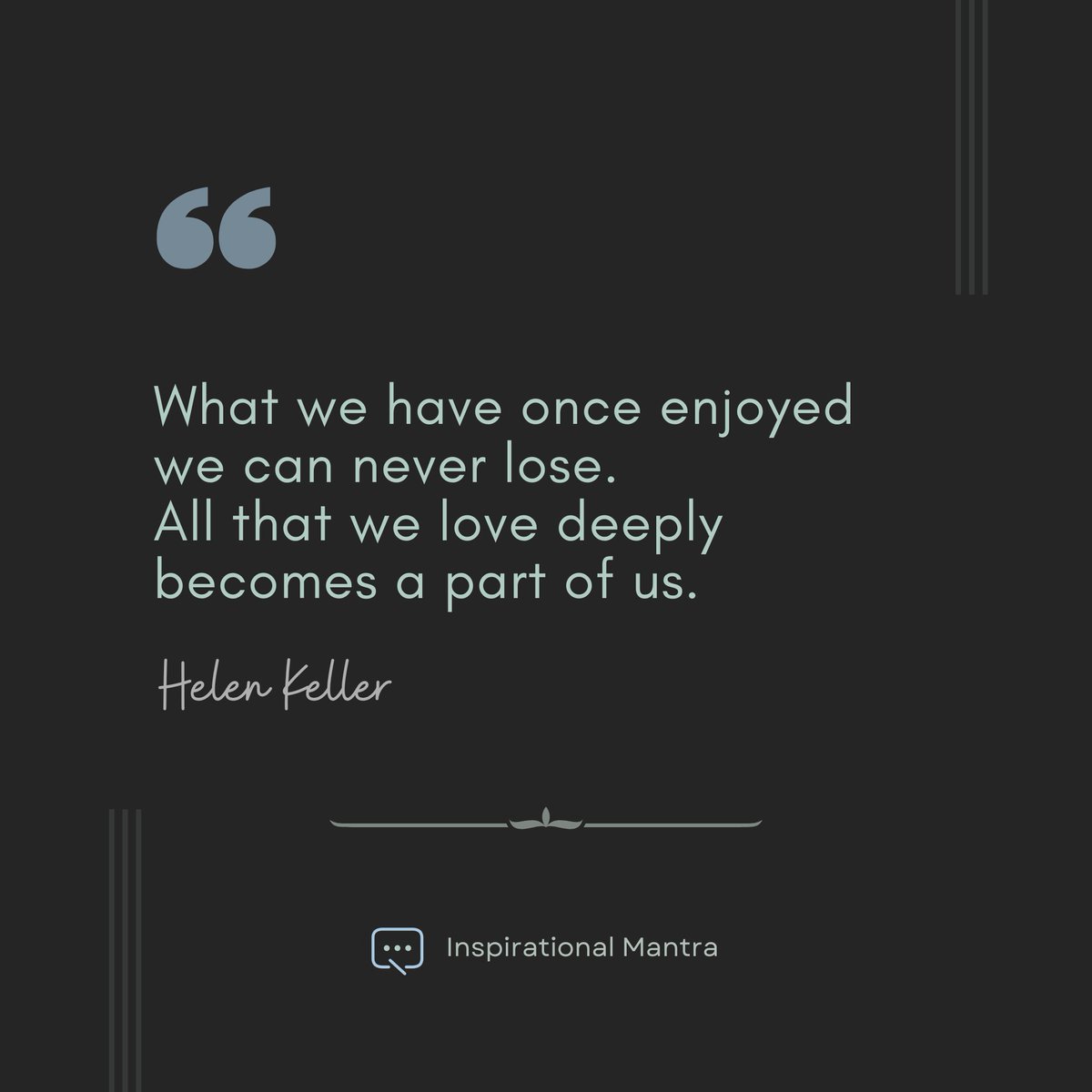 Inspomantra's tweet photo. Learn from yesterday, live the present, work for the future 💚
Support our work 🙏
- Follow @Inspomantra
- Like 💚
- Comment 💬
- Retweet 🔁
Hashtags #️⃣
#livethelittlethings #workforthefuture #livethepresent
#quoteoftheday #inspirationalmantra #motivational #dailyquotes https://t.co/kdwvLjKvjV