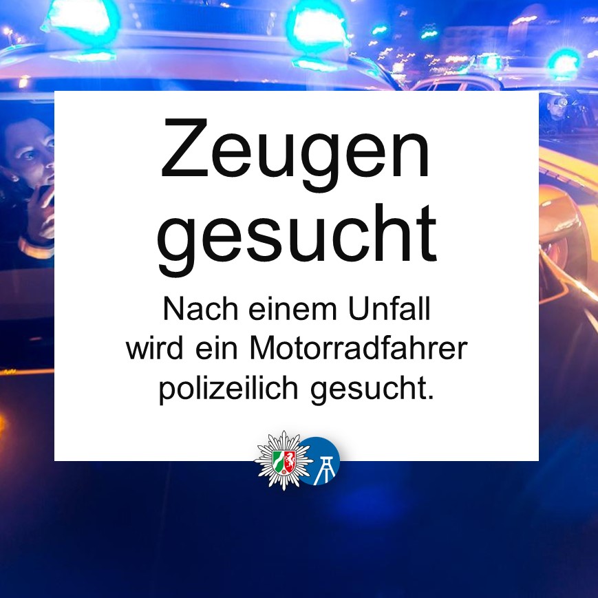Polizei NRW BO (@polizei_nrw_bo) on Twitter photo Er rief "keine Polizei!" und rannte davon. Wir suchen nach dem Fahrer eines weißen Motorrads, der nach einem Unfall am Montagnachmittag, 24. Juli, in #Bochum #Langendreer zu Fuß geflüchtet ist.
📌 #Zeugentelefon: 0234 909-5206
➡ fcld.ly/ck9kigd Er rief "keine Polizei!" und rannte davon. Wir suchen nach dem Fahrer eines weißen Motorrads, der nach einem Unfall am Montagnachmittag, 24. Juli, in #Bochum #Langendreer zu Fuß geflüchtet ist.
📌 #Zeugentelefon: 0234 909-5206
➡ fcld.ly/ck9kigd