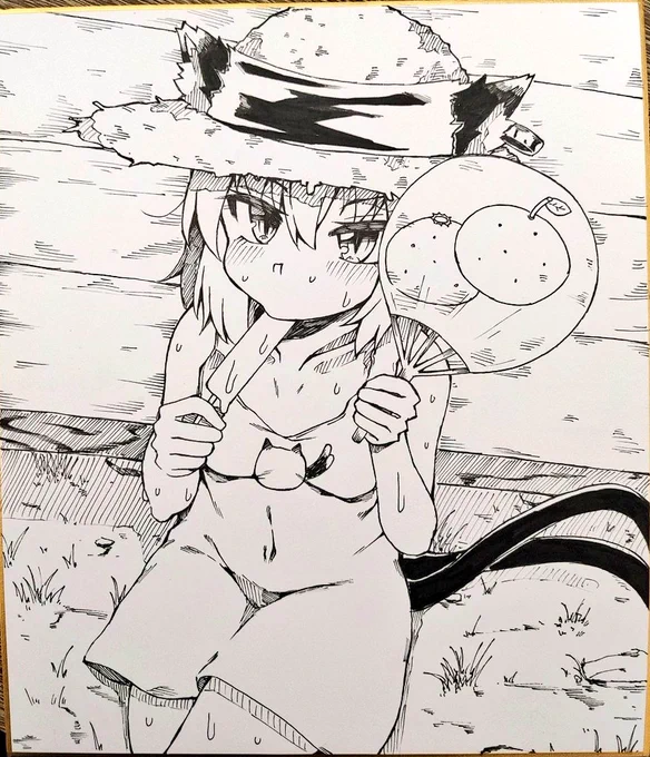 ワンピ橙の色紙描いてたわね… 
