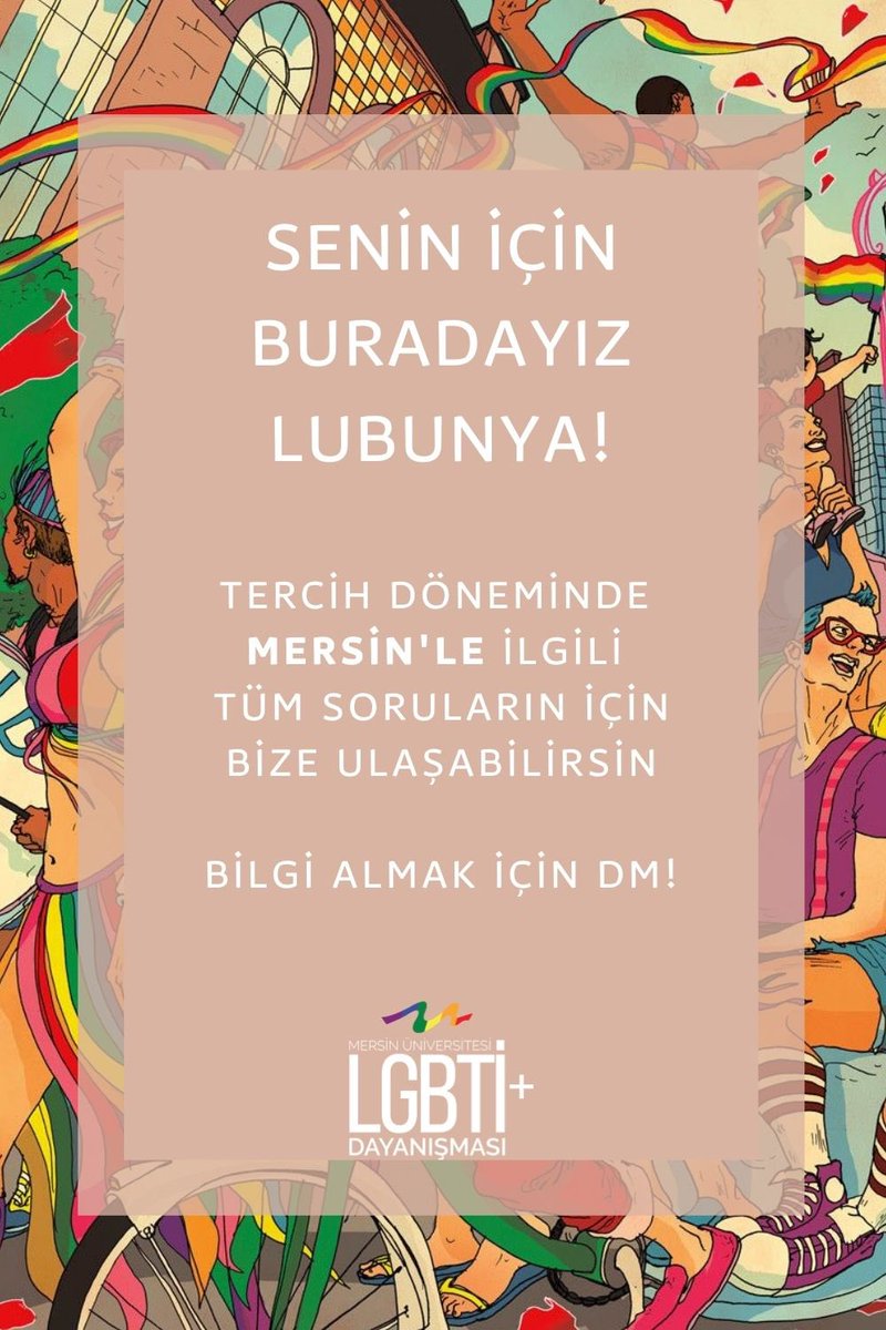 Meulgbti's tweet photo. Selam Lubunya 👋 Tercih döneminde Mersin hakkında merak ettiklerini bize sormayı unutma🏳️‍🌈 https://t.co/h1SSsCs3fL