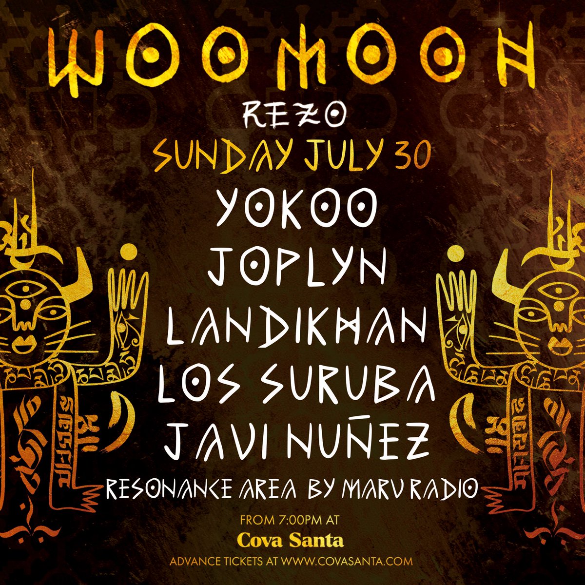 los_suruba's tweet photo. This Sunday we are back to Woomoon ✨
#lossuruba #woomoon @CovaSantaIbiza #ibiza #b4bookings https://t.co/y78Gbw6iTS