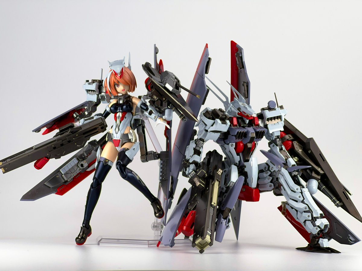 金剛艦隊
完成しましたー
2人は最強！！
（1/2） 
#フレームアームズ・ガール 
#FAガール